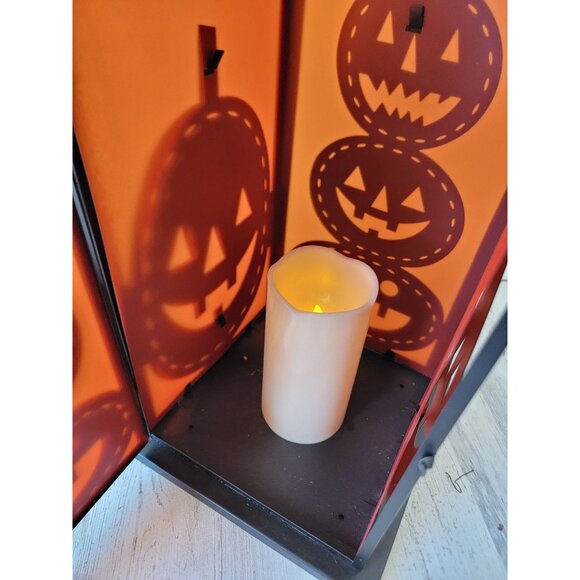 Large Halloween Lantern led pumpkin metal home decor light up - Picture 6 of 11
